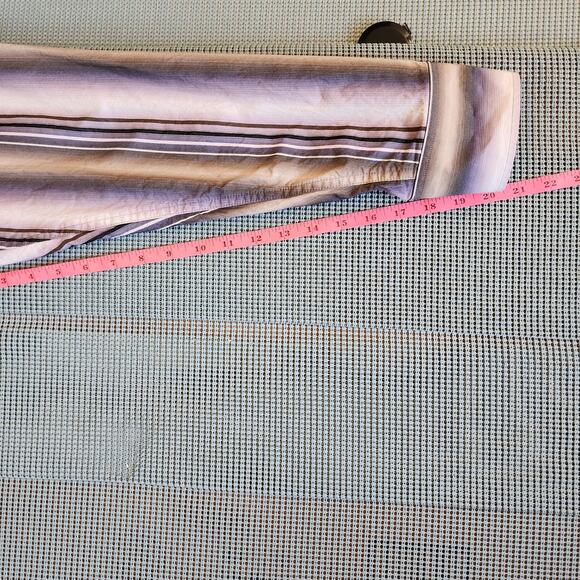 Tommy Bahama Men's XL Striped Shirt - Cotton Silk Blend Long Sleeve Button-Up - Picture 4 of 9